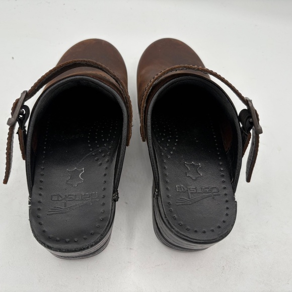 Dansko Mules Women Size 4.5-5 US 35 EU Brown Oil Ingrid Antique Comfort Shoes - Picture 7 of 14